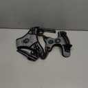 PHOEPET No Pull Dog Harness Medium Reflective Front Clip Vest with Handle, Adjustable 2 Metal Rings 2 Buckles(L, Grey) (Gray)