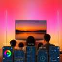 Corner Floor Lamp RGB, Smart LED Corner Lamp with APP & Remote Control, Floor Lamp Dimmable with 16 Million Colors, Music Sync, Standing Lamps for Living Room, Bedroom - Silver