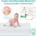 4 in 1 Crib Mattress, 6" Dual Sided Memory Foam Toddler Bed Mattress, Cotton Heat & Tencel Cooling Cover, Firm Breathable Baby Mattress for Infant & Toddler, Waterproof Linning & Washable