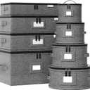 YearningHome China Storage Containers Hard Shell,Moving Boxes for Mugs,Wine Glassess,Plates,Sausers,Utensils and Dinnerware, Sturdy Dish Organizer with Felt Dividers,8-Piece Set,Grey