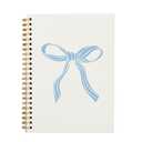 OXW Trendy Coquette Blue Bow Notebook, Preppy Aesthetic Journal Notebooks for Note Taking Work, Coquette School Supplies, College Ruled Hardcover Spiral Notebook 5.5 x 8.3