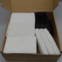 Maxdot 18 Pcs Handled Bath Scrubber Set, 15 Bathroom Scouring Pad 3 Bathtub Scrubber with Handle Non Scratch Soap Scum Remover for Cleaning Sink Shower Tile Swimming Pool Step Corner (Black and White)