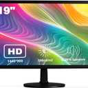 19" 1440x900 PC Monitor Office Monitor HDMI VGA LED Desktop Display Dual Speakers,60Hz,5ms,VESA Mounting,Wide Viewing Angle 170,Brightness 300cd/m,Tilt Adjust,Business Computer Screen