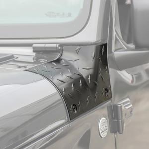 Savadicar Cowl Body Armor Outer Cowl Covers Corner Guards for 2018-2025 Jeep Wrangler JL JLU & Jeep Gladiator JT 2/4 Door, Exterior Accessories Parts, Textured Black, Pair (Diamond Pattern)