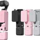 BRDRC Pocket 3 Silicone Cover, Xtra Muse Protective Case Lens Protector Scratch-Resistant Sleeve Skin Compatible with DJI OSMO Pocket 3 / Xtra Muse Accessories(Pink)