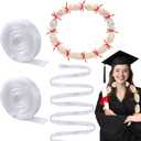 2 Rolls Graduation Candy Lei Netting Tubing - 262 FT Candy Lei Tubing Mesh Bags, Clear Candy Lei Making Bag for Graduation Candy Lei Tubing Making Hawaiian Party Wedding Supplies