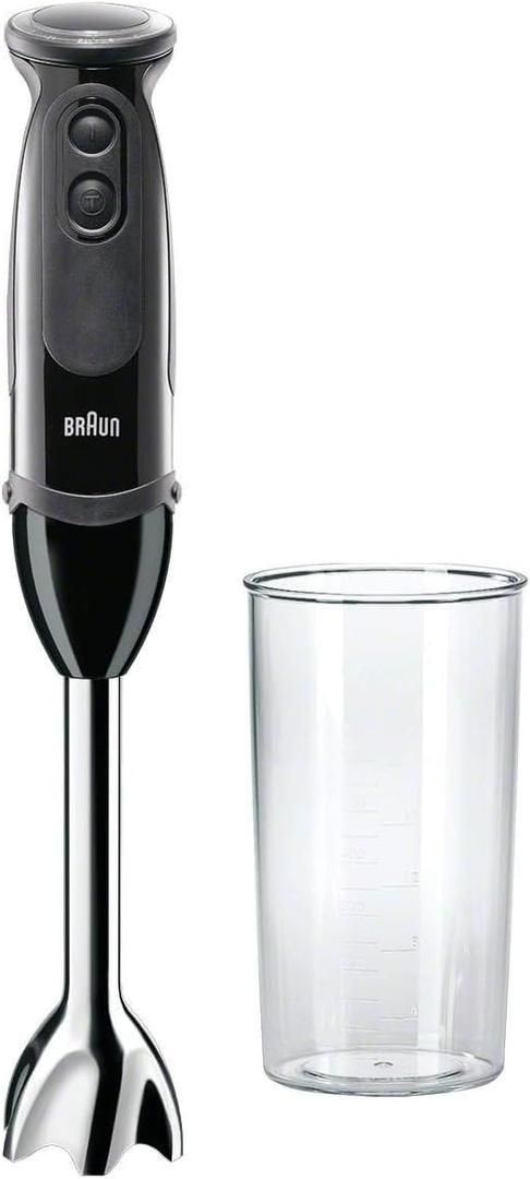 Braun MQ5000 Vario Hand Blender Stick  21-Speed Handheld Immersion Blender with Turbo Boost, Stainless Steel Blades, SplashControl, EasyClick System, 400W, Hand Blenders for Smoothies