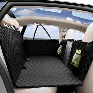 Chilino Back Seat Extender for Dogs - Large Space, Waterproof Dog Car Seat Cover for Back Seat with Hard Bottom Holds 420lbs, Upgraded Material Waterproof Pet Car Bed Dog Hammock for Car, SUV,Truck
