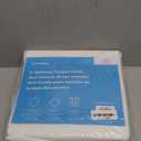 Linenspa 2 Inch Mattress Topper -Cover Twin Cover Only Machine Washable  Breathable  Non Slip Cover for Mattress Topper with Zipper  Topper -Cover Only White