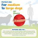 25" Herding Ball for Dogs, for Australian Shepherd, for Cattle, for Border Collie, for Blue Heelers & Medium to Large Dogs,Horse, Herding Dog Ball, Herding Toys - Red