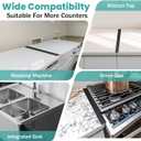 Stove Gap Covers 2PCS, Stove Gap Filler Stainless Steel,13.8'' to 27.5'' Adjustable Length,Range Trim Kit,Oven Stove Gap Guard Between Stovetop and Counter,Easy to Clean Heat Resistant, Black