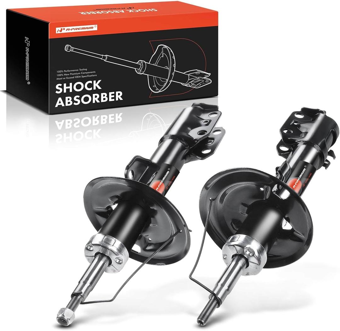 A-Premium Front Pair (2) Shock Strut Absorbers Compatible with Toyota Yaris 2006-2015 Prius C 2012-2014
