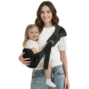 MISSWISDOM Toddler Sling Carrier, Toddler Carrier Sling, Baby Carriers Hip Carriers with Backrest, Lightweight Travel-Friendly Baby Slings Carriers, Black