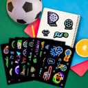 2 x Neon Water Bottle Stickers for Kids Glow in The Dark, 65 PCS Vinyl Soccer Stickers Pack for Laptop Skateboard Phone Case, Cute Colorful Neon Decals for Teens (Luminescent-030ksxx)