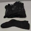 Gildan Men's Polyester Half Cushion Crew Socks (12 Pairs) (Black)