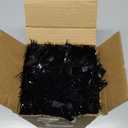 25 Feet Metallic Twist Tinsel Garland - Wall Hanging Backdrop for Parade Floats, Christmas Eve, New Year, Valentine's Day Parties (Black, 4in x 25ft)