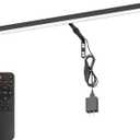 24" Plug in Picture Light for Paintings with Remote Control, 9W LED Art Display Lighting for Gallery, Dartboard, Artwork, Black Wall Mounted Picture Frame Light