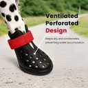 Dog Shoes for Hot Pavement - Comfortable Paw Protection for Medium & Large Dogs, Adjustable Strap & Non-Slip, Easy-Clean, Outdoor Sports Boots, Dog Booties for Summer Rain (Black, XL)