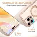 360 Spin Magnetic Stand (Pro-Version) for iPhone 16 Pro Case (Compatible with MagSafe) [Military Drop Protection] Matte Translucent Shockproof Protective Phone Case 6.3'', Desert Titanium