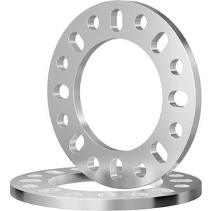 2PCS 8 Lug Wheel Spacers 1/2 Inch (12mm) Thick, 8x6.5 8x165.1 8x170 8x180 Hubcentric Aluminum Adapters, Compatible with F250 E350 Ram 2500 3500 Express 3500 K3500 Silverado Suburban