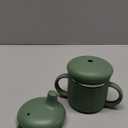 Jumble Dream Baby & Toddler Stainless Steel Sippy Cup Silicon Training Stainless Steel Kids Cups with Straw, Babies Tumbler with Straw No Spill | Sippy Cups for Toddlers 1-3 Years Old (Sage Breeze)