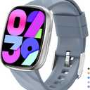 Smart Watch for Kids, Kids Fitness Tracker Watch for Boys Girls Ages 5-15, Activity Tracker, Heart Rate Sleep Monitor, IP67 Waterproof, Pedometer, Sport Modes, Puzzle Game (Silver)