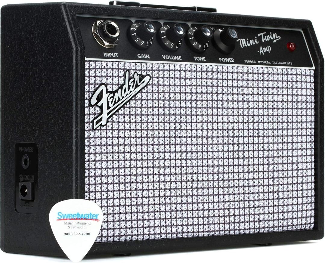 Fender Mini 65 Twin-Amp Electric Guitar Amplifier, Black