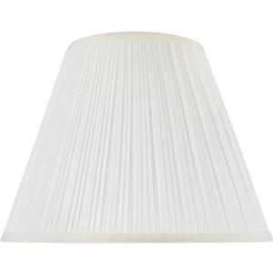Aspen Creative 33026A, Transitional Pleated Empire Shape Spider Construction Lamp Shade in Rice White, 14" wide (7" x 14" x 11")