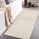 Art&Tuft Runner Rug 2x5 Non-Slip - Low-Pile Washable Runner Rug for Hallway, Soft Distressed Carpet Runner for Bedroom Bathroom Kitchen Laundry Living Room, Beige