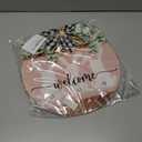 Easter Wreath for Front Door, Easter Bunny Rabbit Wreath with Bow Door Decoration for Home Wood Door Sign Hanger Decor Spring Welcome Farmhouse Rustic Holiday Home Hanging Decoration (Multicolor)