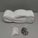 Blackout Linen Curtains 90 Inches Long 60 Inch Wide for Living Room Bedroom Pinch Pleated Back Tab Thermal Insulated 100% Black Out 2 Layer Window Drapes for Sliding Door Beige White 60x90 1 Panel