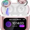 Sleep Earbuds Bluetooth 5.4 in Ear Touch Screen Sleep Headphones, Small Design Mini Sleep Earbuds for Side Sleepers with Sleep Mode, 48H Playtime Sleep Earphones Clear Calls, 5 EQ Modes, Rose