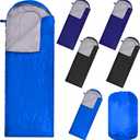 Macarrie 6 Pack Bulk Sleeping Bags for Homeless Donation, 0 Degree Waterproof Sleeping Bags with Compression Sack for Adults Winter Cold Weather Care Camping Hiking Emergency (Classic Colors)