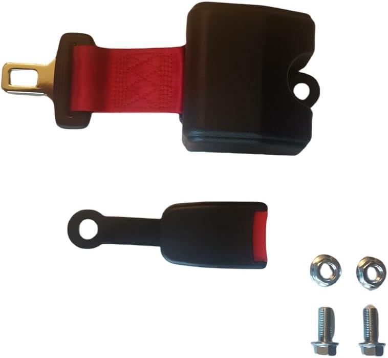 Yakitoko 1Pack Universal Tractor Seat Belts and Suitable for Forklift Mower Buggy Golf Cart Retractable 70inch Red