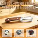 3PCS Multifunctional Vegetable Peeler, 3 in 1 kitchen gadgets, With wooden handle & bottle opener and grater, for potatoes garlic sugarcane carrots and other vegetables or fruits