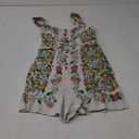 Farm Rio Womens Floral Print Square Neckline Romper Pom Pom Detail Size Large
XS