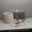 Signature Design by Ashley Hadbury Contemporary Ceramic Table Lamp Set with 3-Way Switch, Set of 2, Light Green & Beige