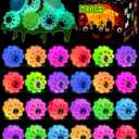 24PCS Halloween Light Up Eye Pop Ball, Halloween Party Favors for Kids, Halloween Toys for Trick or Treat, Goodie Bag Stuffers, Classroom Prizes