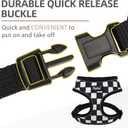 PUPTECK Soft Mesh Dog Harness and Leash Set Pet Puppy Cat Comfort Padded Vest No Pull Harnesses, Checkered Black&White, S