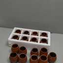 Nuogo Set of 17 (3oz) Cantaritos de Barro Mexicanos Mini Cantaritos Shooters Pottery Cocktail Glasses, Margaritas, Mojitos, Mexican Jarritos de Barro Mexicanos, Taco Tuesday Cocktail Cups