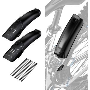 2 PCs Universal Mountain Bike Fender, MTB Bicycle Fenders Rear + Front Mountain Bike Mud Guard Set, 14.37" Length 3.15" Width