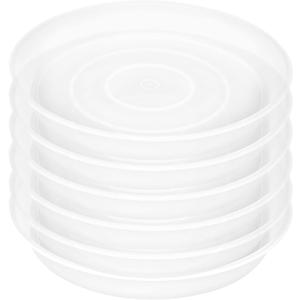 6 Pack of 10 inch Plant Saucer Clear, Heavy Duty Plastic Plant Saucer 10 inch, Durable Plant Tray for Pots, Flower Plant Saucers for Indoors, Plant Trays for Planter 8"/9"/10" (10", Clear)