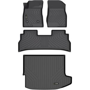 HAFIDI® Floor Mats & Cargo Liner Set Fit for Chevy Trax & Buick Envista 2024 2025 2026 All Weather Protection TPE Anti-Slip Automotive Full Set Floor Liners Custom Trax Accessories - Black