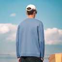 ZVX Men's Cardigan Sweater Button Front V-Neck Long Sleeve Knit Sweaters (Blue, S)