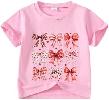 Tinypainter Little Girl Valentines Day Shirt Bow/Heart Clothes Toddler Valentines Day Outfit 3-4Y