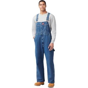 Dickies Men's Bib Overall (34W x 34L), Stone Washed 