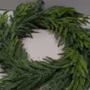 22Inch Norfolk Pine Wreath-Christmas Wreaths for Front Door - Real Touch Realistic Pine Wreath Artificial Faux Greenery Xmas Wreaths for Home Decor