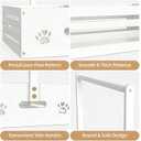 BAMBOOHOMIE Baby Clothing Rack for Toddler, Pets Clothes Rack with Storage Box & Adjustable Hanging Rod for Dogs/Cats, Baby Shower Clothes Closet Rack with Handle for Nursery Room (White, Baby)