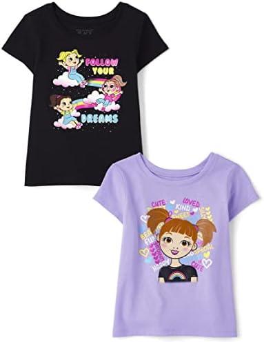 The Children's Place Baby-Girls and Toddler Unicorns, Butterflies, Trends Short Sleeve Graphic T-Shirts,2 Pack, 18-24 