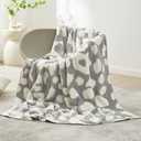 Leopard Throw Blanket for Couch, Reversible Super Soft Warm Blankets Cozy Knit Fuzzy Plush Cheetah Blankets for Sofa, Bed, Leopard Grey, 50x60 inches